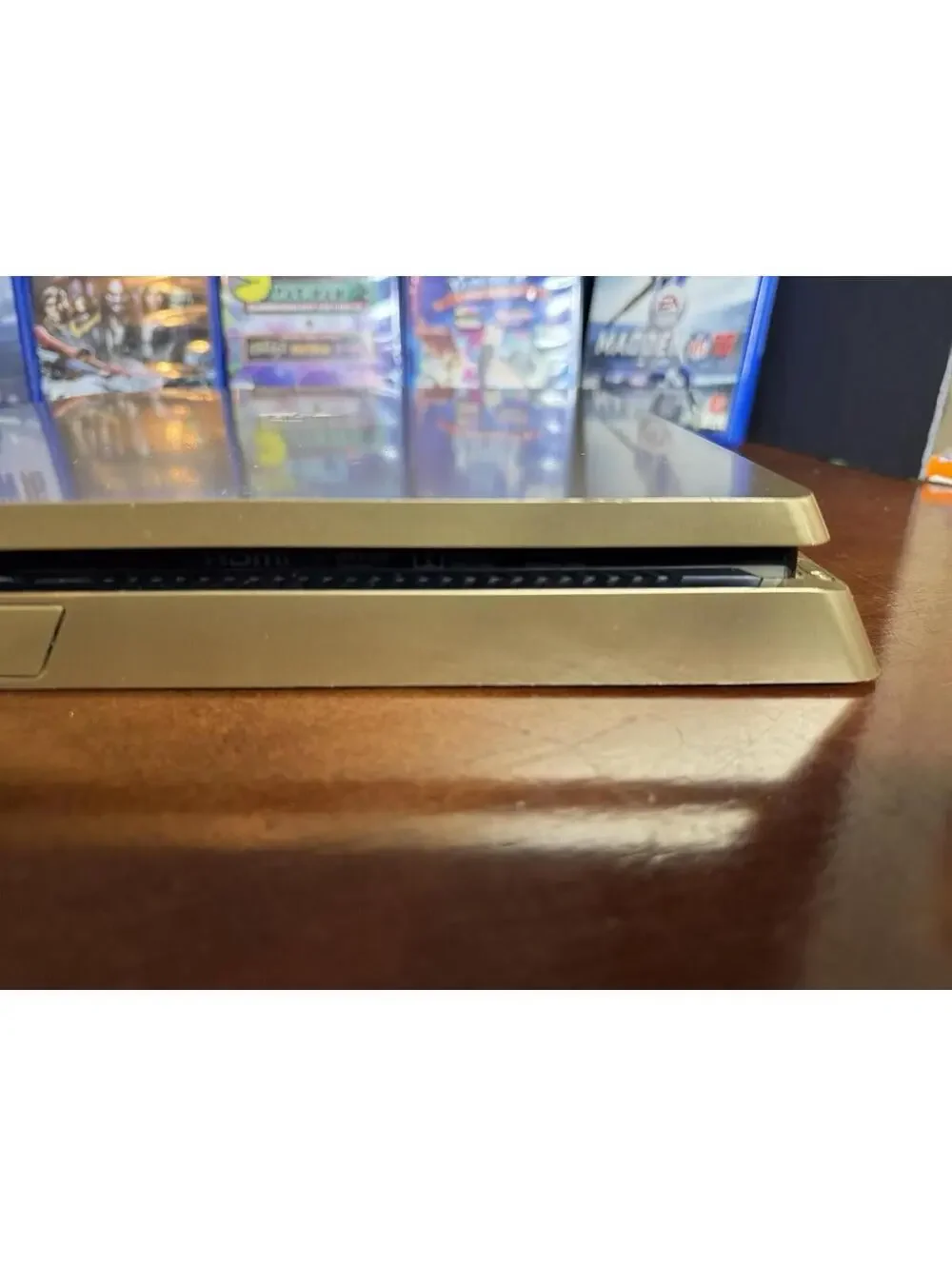 Sony PlayStation 4 PS4 Slim 1TB Gold Console CUH-2015B w/ 2 Gold Controllers